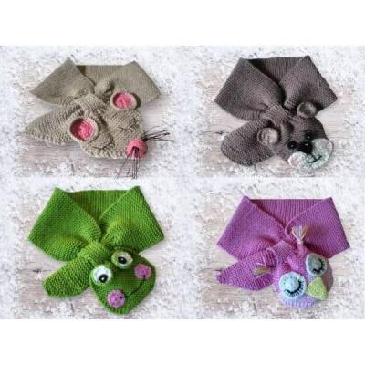 Strickanleitung Schals mit Tiermotiven