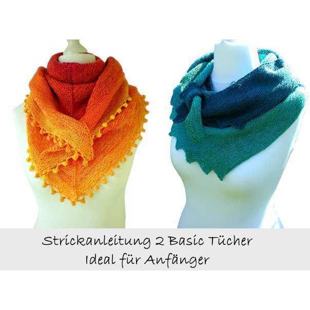 Strickanleitung - Dreieckstuch und Drachenschwanz -  für Anfänger Bild 1