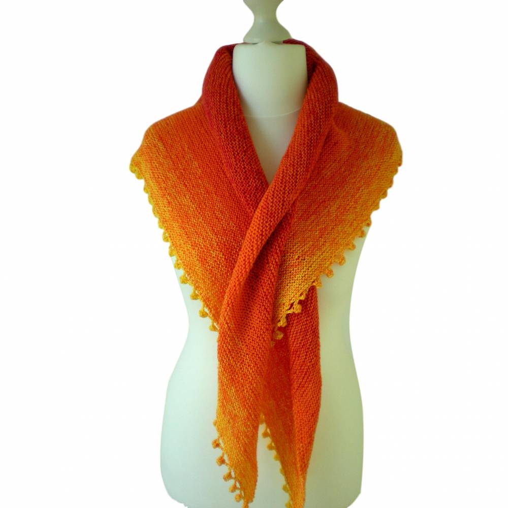 Strickanleitung - Dreieckstuch und Drachenschwanz -  für Anfänger Bild 3