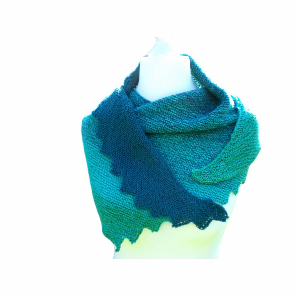 Strickanleitung - Dreieckstuch und Drachenschwanz -  für Anfänger Bild 7