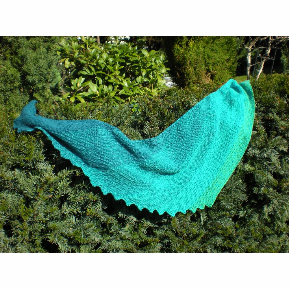 Strickanleitung - Dreieckstuch und Drachenschwanz -  für Anfänger Bild 9