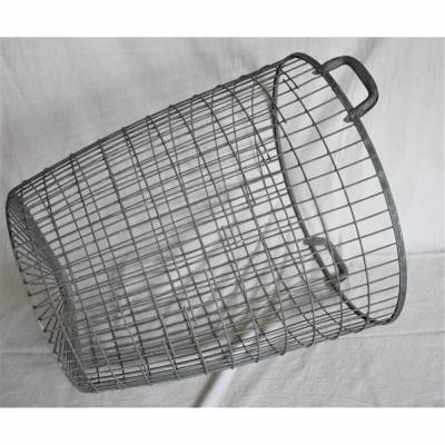 großer Vintage Korb aus Metall Upcycling