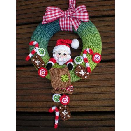 Häkelanleitung Türkranz Weihnachten