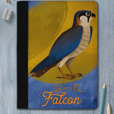 Falken Schreibmappe / Geschenk für Falken Freunde / Falken Fans / altägyptischer Falke mit Falken Schriftzug und Hieroglyphen