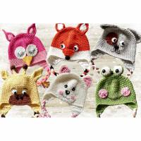 Häkelanleitung Baby- und Kindermützen 6 Versionen - 6 Größen