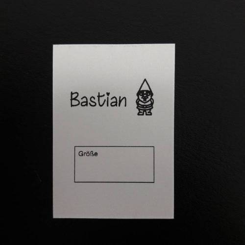 Textiletiketten Zwerg