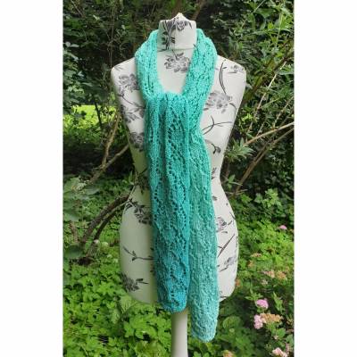 Laceschal - Schal - türkis - handgestrickt