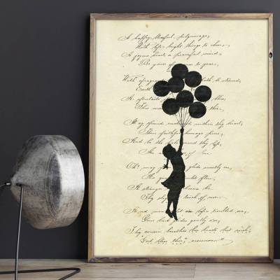 Flying Girl - FineArtPrint I Kunstdruck Poesie Gedicht