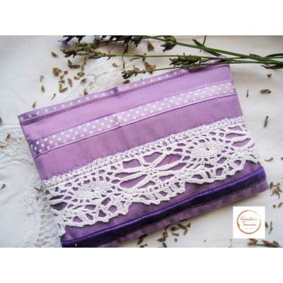 Lila Lavendelduftkissen 10x11 cm – Handgemachtes Lavendelkissen als Geschenk, 100% Baumwolle