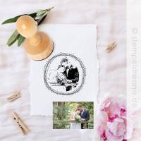 Foto Stempel mit deinem Foto - personalisiertes Geschenk - Portraitstempel - Bilderstempel - verschiedene Größen - 571