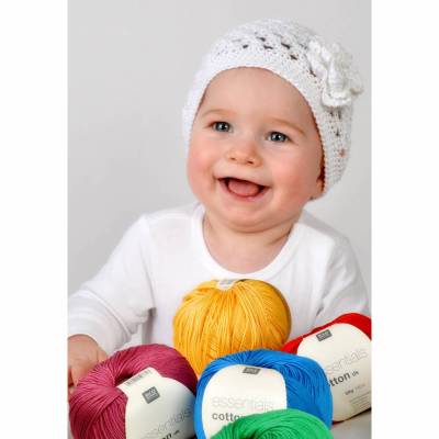 Häkelanleitung Mädchenmütze mit Blume – PDF Download | Babymütze, Taufmütze, Anleitung