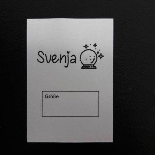 Textiletiketten Glaskugel