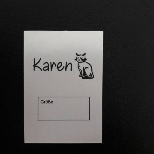 Textiletiketten Katze