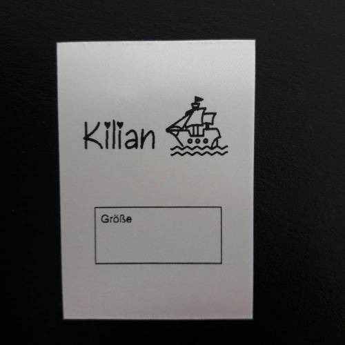 Textiletiketten Piratenschiff
