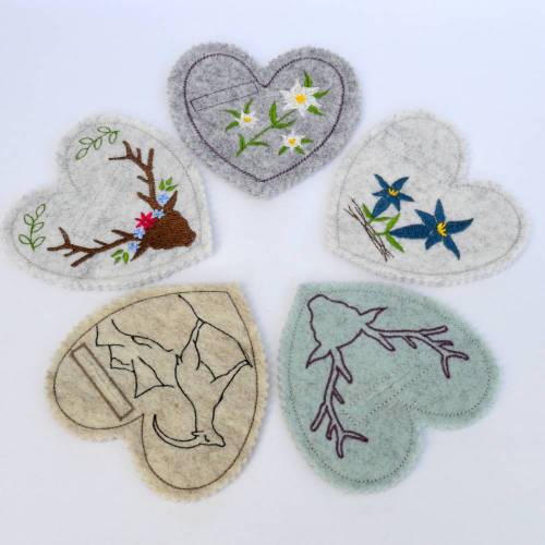 ITH Stickdatei Geschenkanhänger Landhausstil 10x10cm