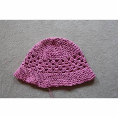 Häkel-Anleitung für einen Sommerhut mit linken festen Maschen