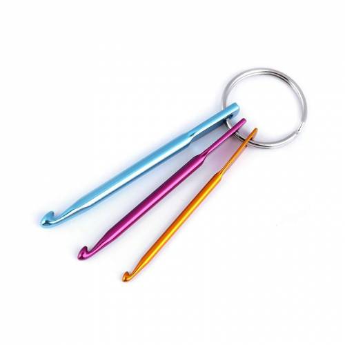 Schlüsselanhänger Mini-Häkelnadeln 