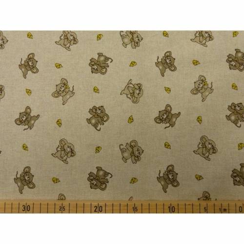 Deko Druck Canvas Maus Max Leinenoptik Oeko-Tex Standard 100 (1m /14,00€)