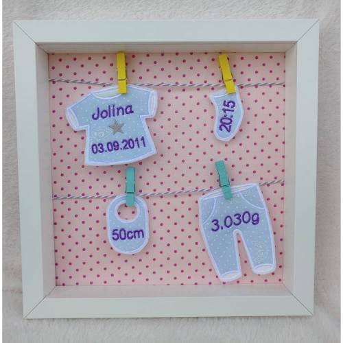 Baby Wäscheleine Applikation Doodle ITH Stickdatei Set 10x10