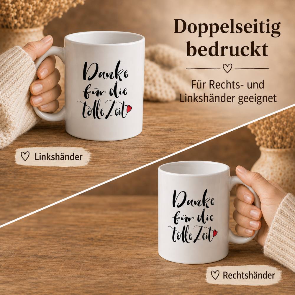 Danke für die tolle Zeit Tasse, Danke Geschenke, Für Schöne Zeit Danken, Kaffeetasse
