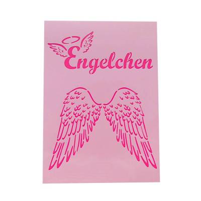 Schablone Engelchen und Engelsflügel