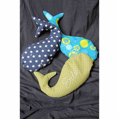 Wärmekissen, Körnerkissen, Dinkelkissen, Geschenk Geburt "Wal"