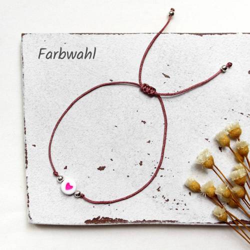 kleines Herz • Armband Makramee | Farbauswahl | Armschmuck | Geschenk Frau | Freundin | Schwester | Mama