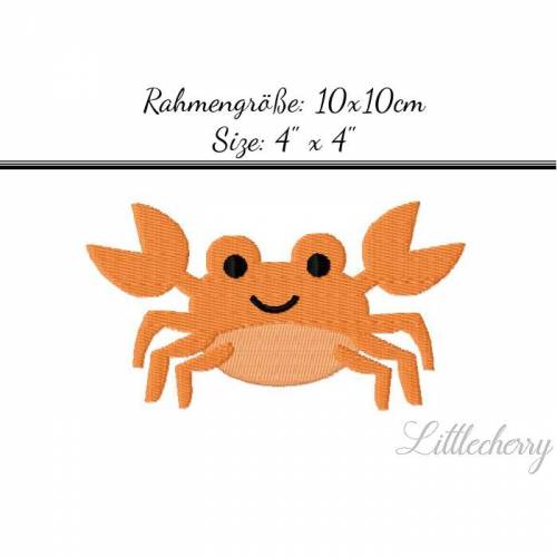 Stickdatei "Krabbe" 10x10