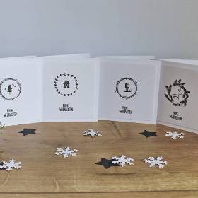 Weihnachtskarte oder 4er Set Weihnachtskarten "Hygge" aus der Manufaktur Karla