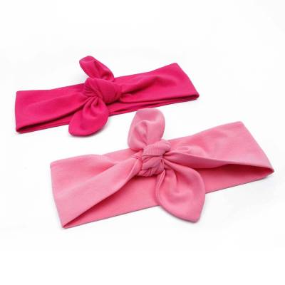 Baby Mädchen Haarband Stirnband zum Knoten in Uni Farben Geschenk Frühling Ostern 