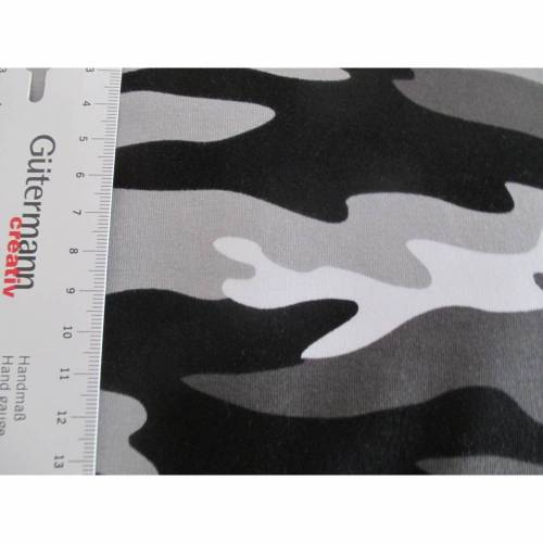Jersey Baumwolljersey Vera Swafing  Camouflage grau  Oeko-Tex Standard 100(1m/15,-€)