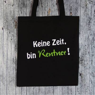 Stofftasche **Rentner** von ZWEIFARBIG Einkaufsbeutel Shopper Baumwolltasche Stoffbeutel Ruhestand Geschenk Rente