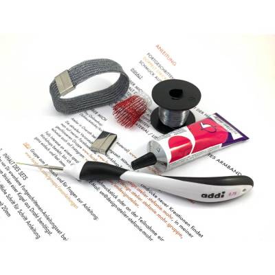 ANLEITUNGS-SET Fortgeschrittene - Doppelt stricken ARMBAND - Schmuck aus Draht stricken / deutsche Anleitung inkl. Material