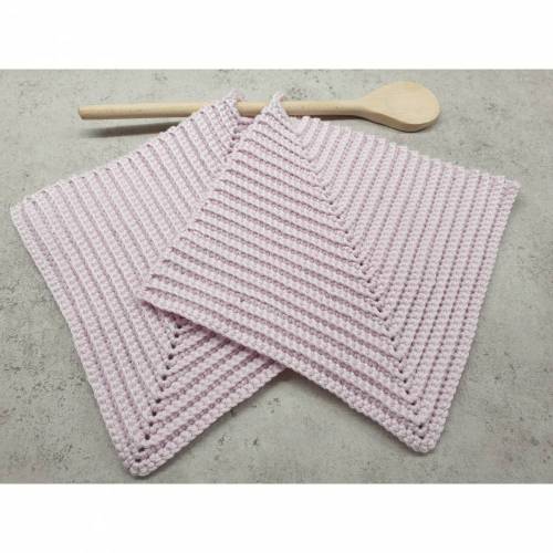 Topflappen, in rosa- pastell, klassisch, Shabby chic