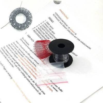 ANLEITUNGS-SET Fortgeschrittene 2 - DONUT - Schmuck aus Draht stricken / deutsche Schritt-für-Schritt Anleitung inkl. Material