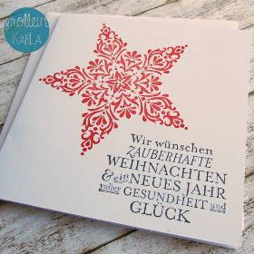 Weihnachtskarte Grußkarte "Stern" aus der Manufaktur Karla