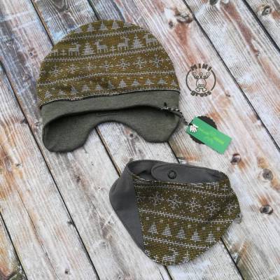 Mütze & Tuch Gr. 43 Strick-Optik