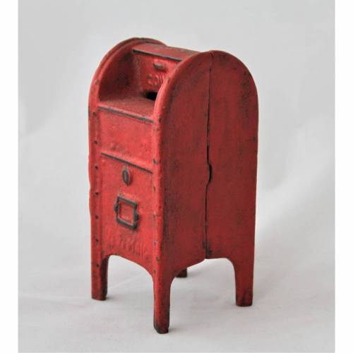 Spardose als Briefkasten Vintage Gußeisen