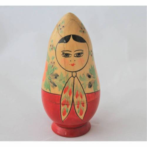 seltene Vintage Matroschka mit spitzem Kopf Sammler