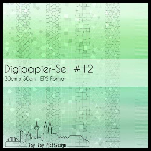 Digipapier Set #12 (grün) zum ausdrucken, plotten, scrappen, basteln und mehr