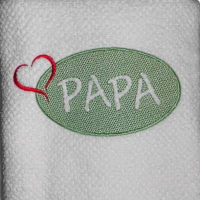 Handtuch bestickt mit Papa und Herz Frotteetuch personalisiert mit gesticktem Monogramm edel / Geburtstagsgeschenk Geschenkidee für Vatertag Weihnachten / Duschhandtuch / Hochwertige Qualität