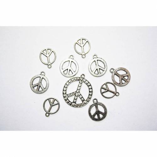 Anhänger "Peace"- 10 Stück