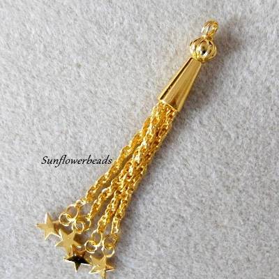 Metallquaste gold mit Sternchen Anhänger