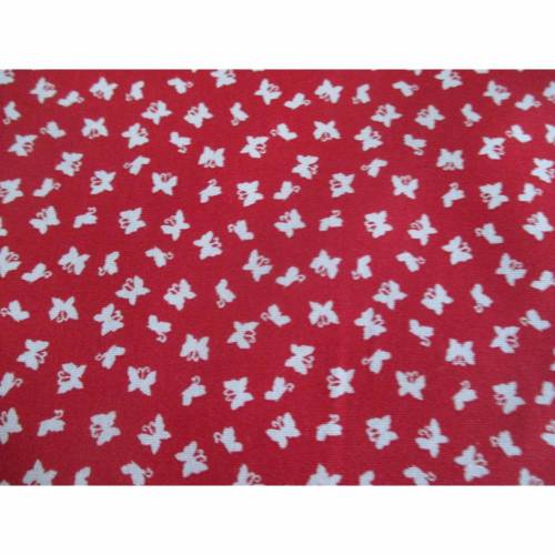 Baumwolle Baumwollstoff Popeline kleine Schmetterlinge rot Oeko-Tex Standard 100 (1m/8,-€) 