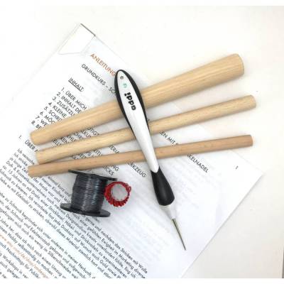 ANLEITUNGSSET Grundkurs I - Schmuck aus Draht stricken / deutsche Schritt-für-Schritt Anleitung inkl. Material