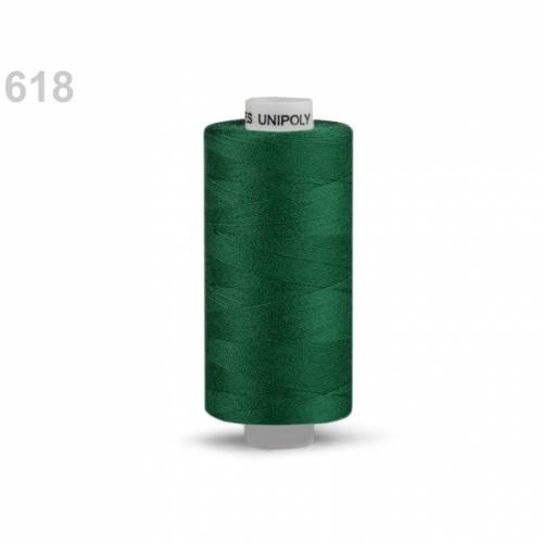 Nähgarn aus Polyester, 0,004 EUR/m, Unipoly, grün dunkelgrün, Nähmaschinengarn