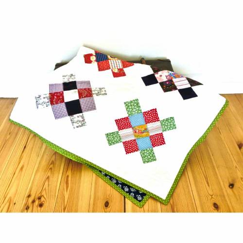 Babyquilt Granny Square, Upcycling Quilt, Patchworkdecke, Babydecke, Krabbeldecke, Modern Quilt