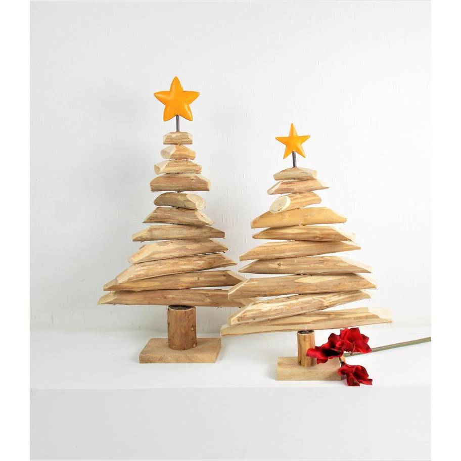 Weihnachtsdeko, Weihnachtsbaum, Tannenbaum aus Holz, Floristikdeko