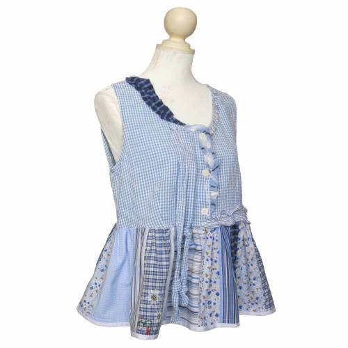 UPCYCLING  Damen Patchworkbluse  UNIKAT Gr. 44