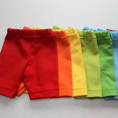 Puppenhosen, Bunte Capri-Leggings in Regenbogenfarben für Puppen 36-43 cm